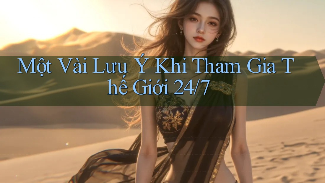 Một Vài Lưu Ý Khi Tham Gia Thế Giới 24/7 Một Vài Lưu Ý Khi Tham Gia Thế Giới 24/7
