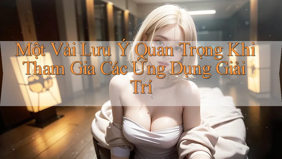 Một Vài Lưu Ý Quan Trọng Khi Tham Gia Các Ứng Dụng Giải Trí