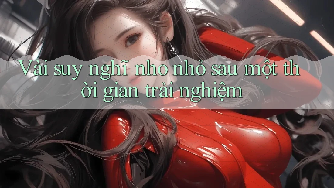 Vài suy nghĩ nho nhỏ sau một thời gian trải nghiệm Vài suy nghĩ nho nhỏ sau một thời gian trải nghiệm